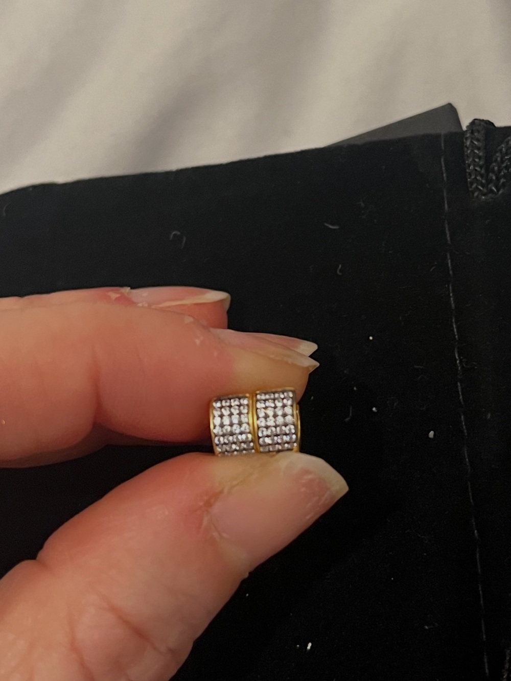 Freida Rothman Gold-Tone Mini Crystal Pavé Huggie Earrings